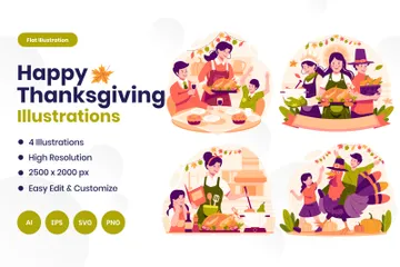 Thanksgiving Illustration Pack