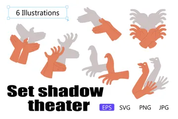 Théâtre d'ombres Pack d'Illustrations