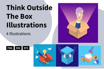 Think Outside The Box Illustration Pack