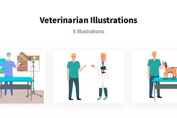 Tierarzt Illustrationspack