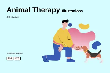 Tiertherapie Illustrationspack