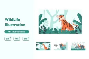 Tierwelt Illustrationspack