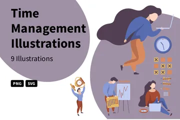 Time Management Illustration Pack