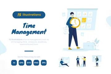 Time Management Illustration Pack