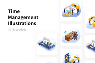 Time Management Illustration Pack