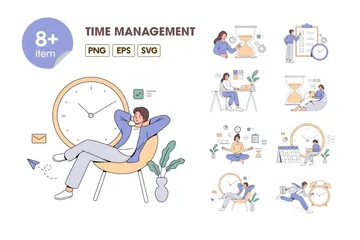 Time Management Illustration Pack