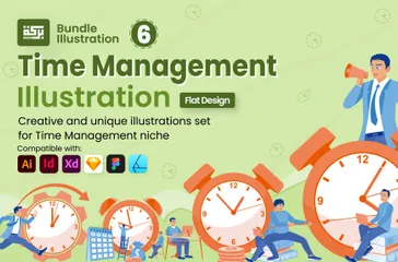 Time Management Illustration Pack