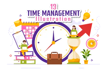 Time Management Illustration Pack