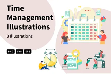 Time Management Illustration Pack