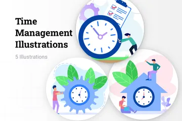 Time Management Illustration Pack