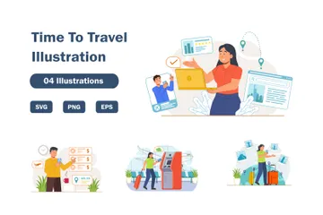 Time To Travel Illustration Pack