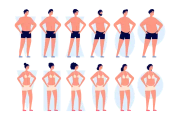 Tipos de cuerpo Paquete de Ilustraciones