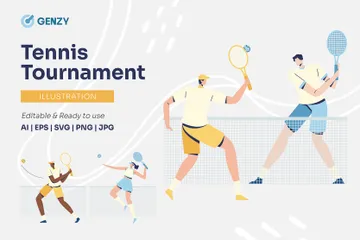 Torneo de tenis Paquete de Ilustraciones