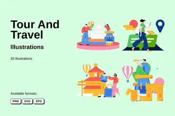 Tour And Travel Illustration Pack