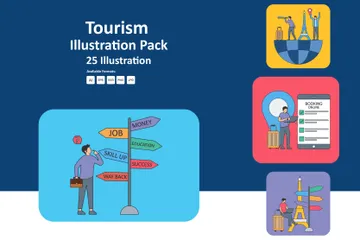 Tourisme Pack d'Illustrations