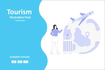Tourismus Illustrationspack
