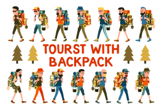 Tourist With Backpack