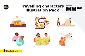 Tourists Illustration Pack