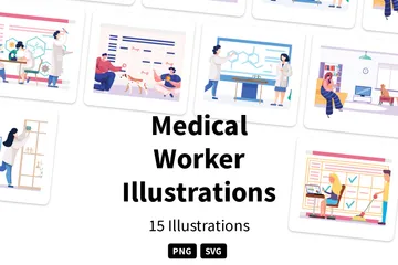 Trabajador médico Illustration Pack