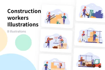 Trabalhadores da construção Pacote de Ilustrações