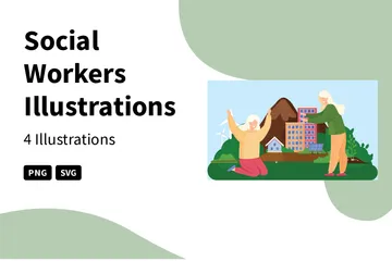 Trabalhadores sociais Pacote de Ilustrações