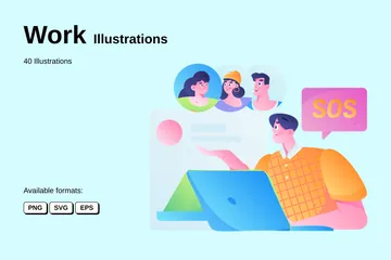 Trabalhar Illustration Pack