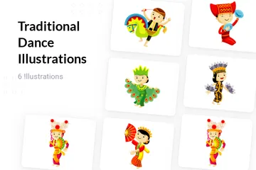 Traditional Dance Illustration Pack