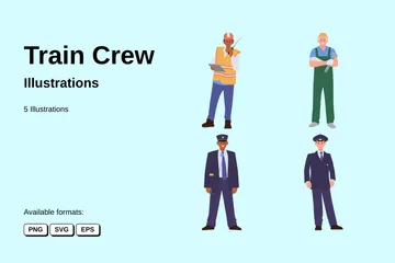 Train Crew Illustration Pack