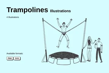 Trampolines Illustration Pack