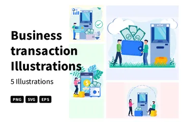 Transaction d'affaires Pack d'Illustrations