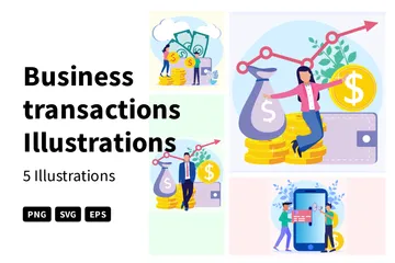 Transactions commerciales Pack d'Illustrations