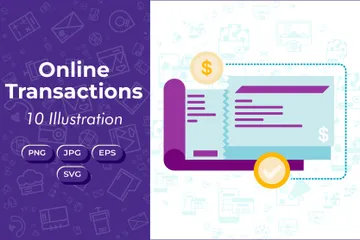 Transactions en ligne Pack d'Illustrations