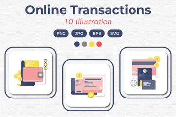 Transactions en ligne Pack d'Illustrations