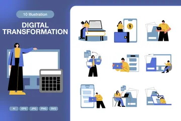 Transformação Digital Pacote de Ilustrações
