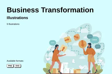 Transformation de l'entreprise Pack d'Illustrations