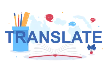 Translation Language Illustration Pack