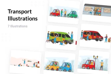 Transport Illustration Pack