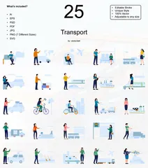 Transport Illustration Pack