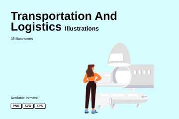 Transport und Logistik Illustrationspack