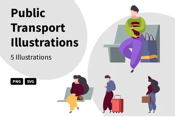 Transport public Pack d'Illustrations