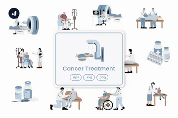 Tratamento de câncer Pacote de Ilustrações