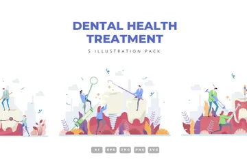 Tratamiento de salud dental Paquete de Ilustraciones