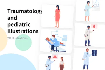 Traumatologie und Pädiatrie Illustrationspack