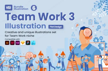 Travail d'équipe 3 Pack d'Illustrations