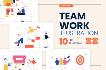 Travail d'équipe Pack d'Illustrations