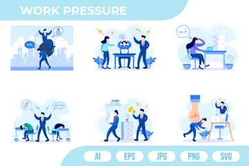 Travailler sous pression Illustration Pack