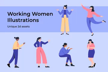 Les femmes qui travaillent Pack d'Illustrations