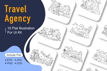 Travel Agency Illustration Pack