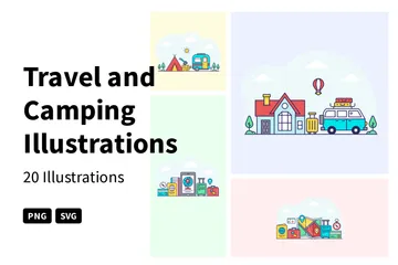Travel And Camping Illustration Pack