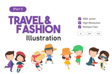 Travel And Fashion Illustration Pack